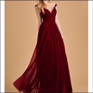 Burgundy bridesmaid dress never used. Size 18